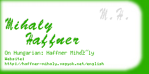 mihaly haffner business card